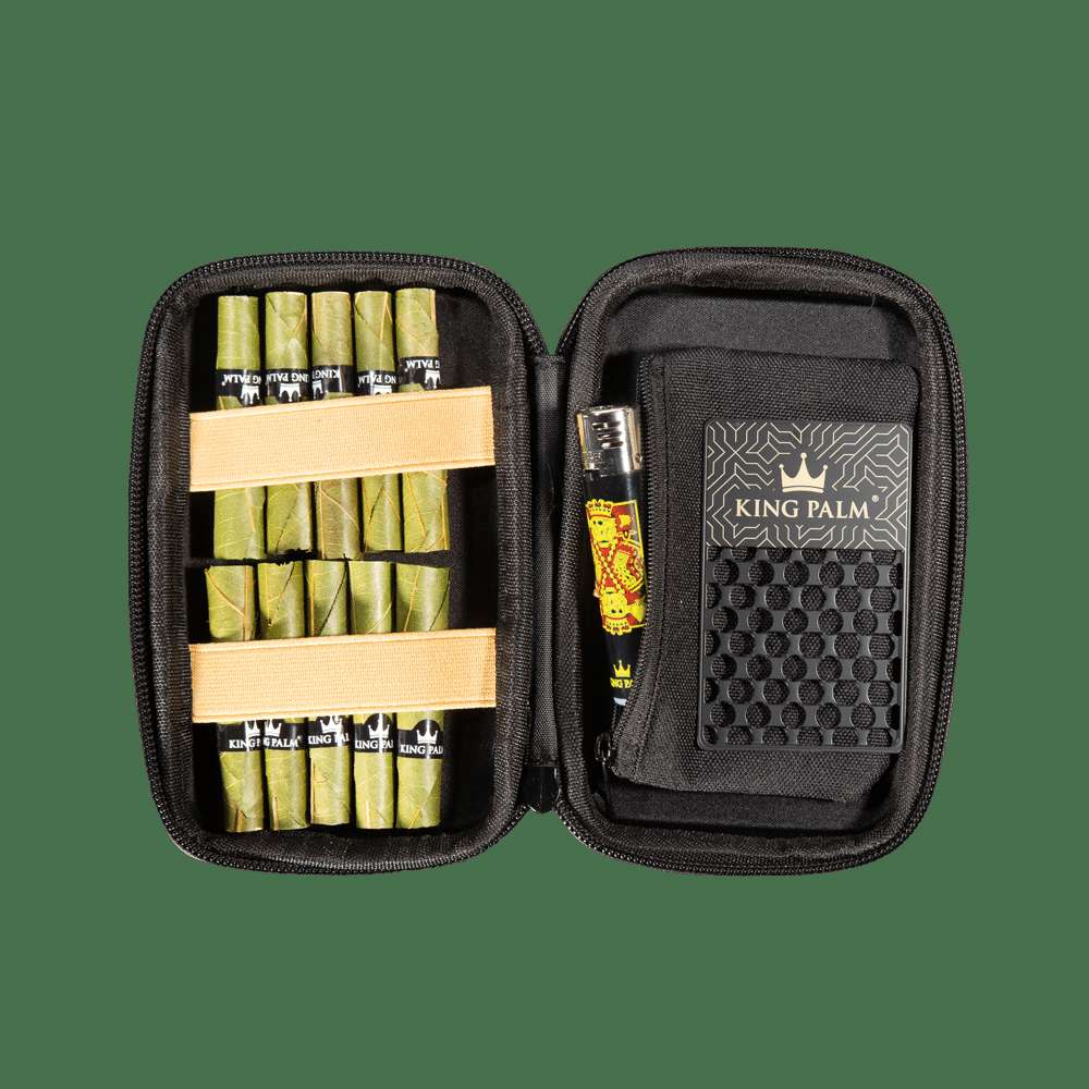 King Palm x HappyKit Travel Bag - Sleek Hard Travel Case for Smoking Accessories