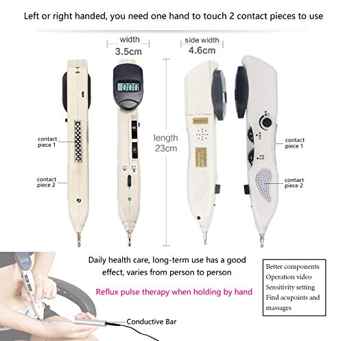 Rhorawill Electronic Acupuncture Pen - USB Rechargeable Meridian Massage Pen for Pain Relief