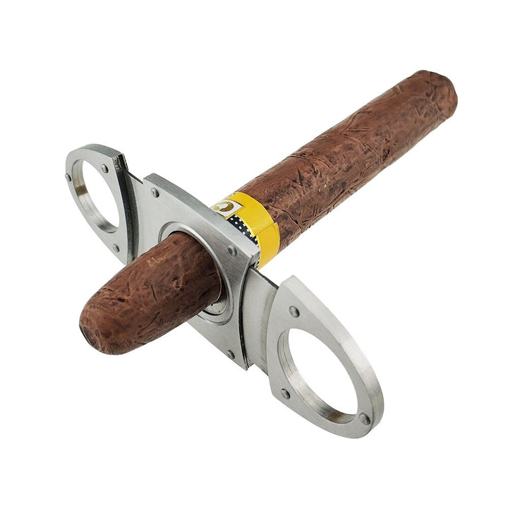 COHIBA Stainless Steel Cigar Cutter - Portable Pocket Smoking Scissors Gadget