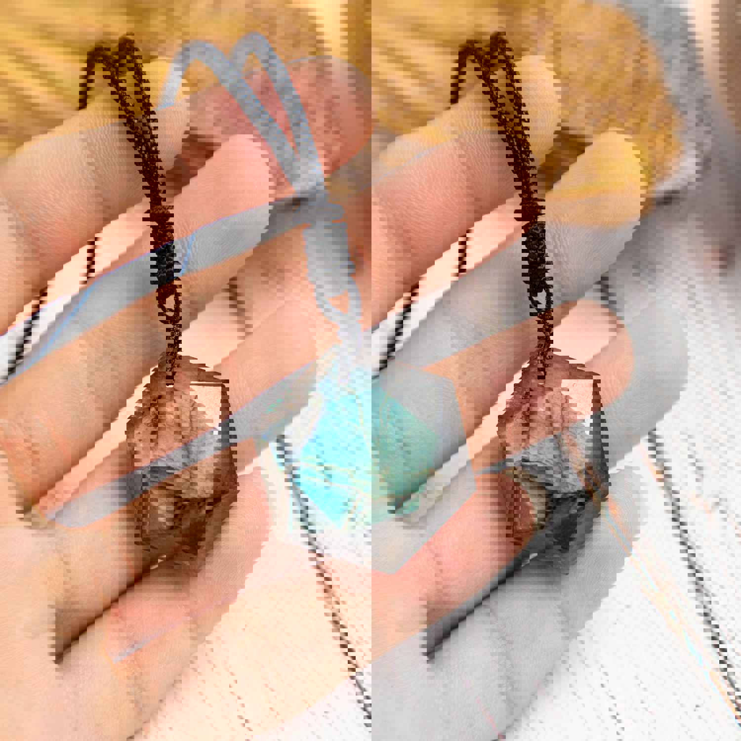 Labradorite Gemstone Dragon's Heart Pendant Necklace - Powerful Protection Amulet