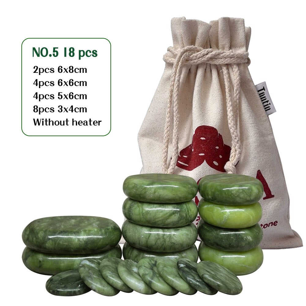 Tontin Jade Glaze Hot Stone Therapy Massager for Joint Pain Relief and Healthcare