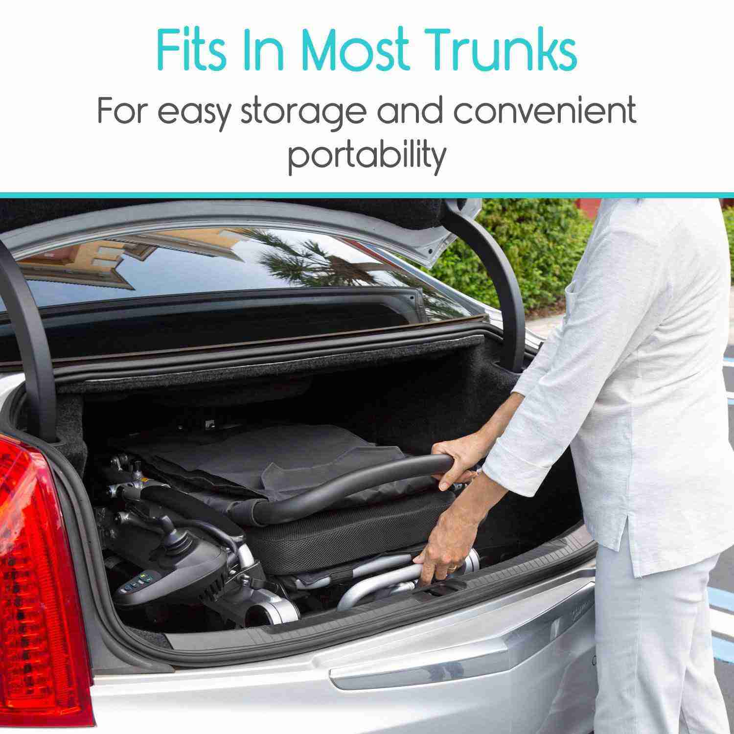 Vive Health MOB1029L Electric Power Wheelchair - Comfortable & Portable Mobility Solution