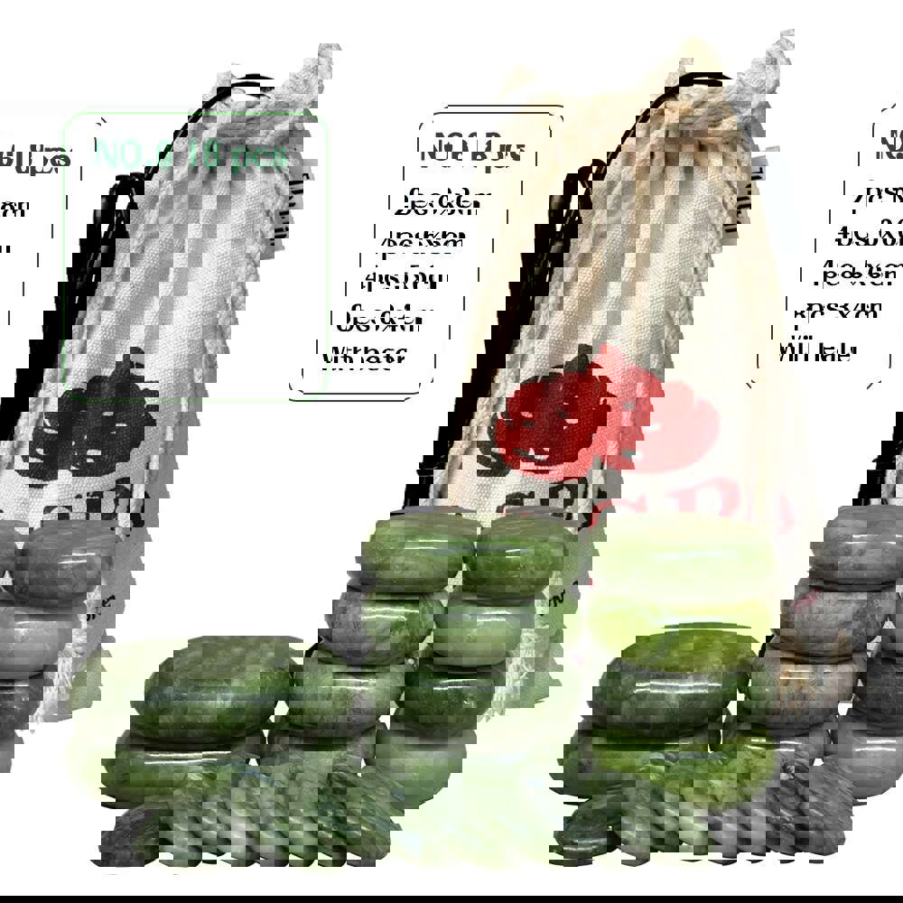 Tontin Jade Glaze Hot Stone Therapy Massager for Joint Pain Relief and Healthcare