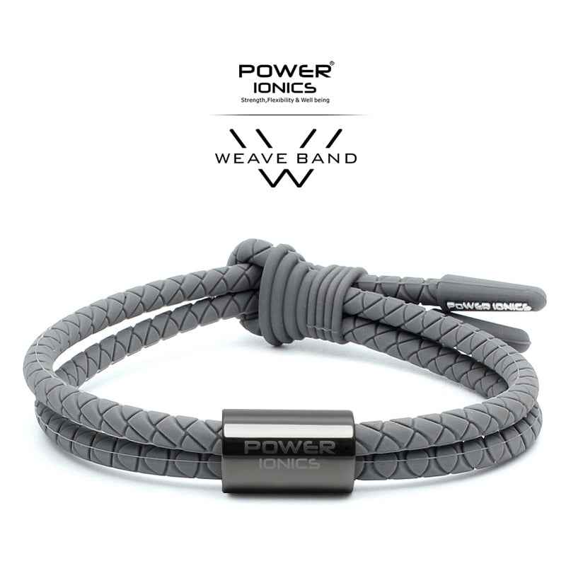 Power Ionics WEAVE BAND Unisex Waterproof Ions and Germanium Sports Fashion Bracelet with Free Lettering
