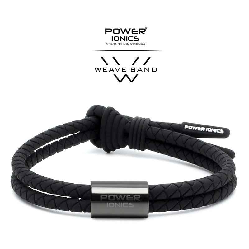 Power Ionics WEAVE BAND Unisex Waterproof Ions and Germanium Sports Fashion Bracelet with Free Lettering