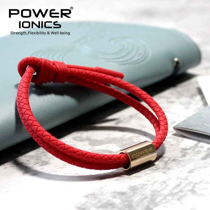 Power Ionics WEAVE BAND Unisex Waterproof Ions and Germanium Sports Fashion Bracelet with Free Lettering