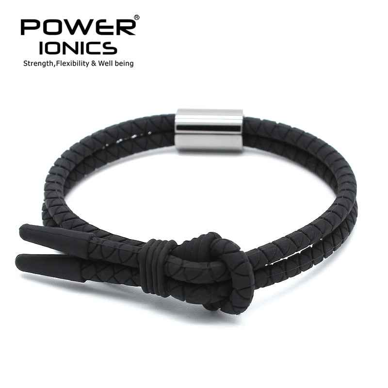 Power Ionics WEAVE BAND Unisex Waterproof Ions and Germanium Sports Fashion Bracelet with Free Lettering