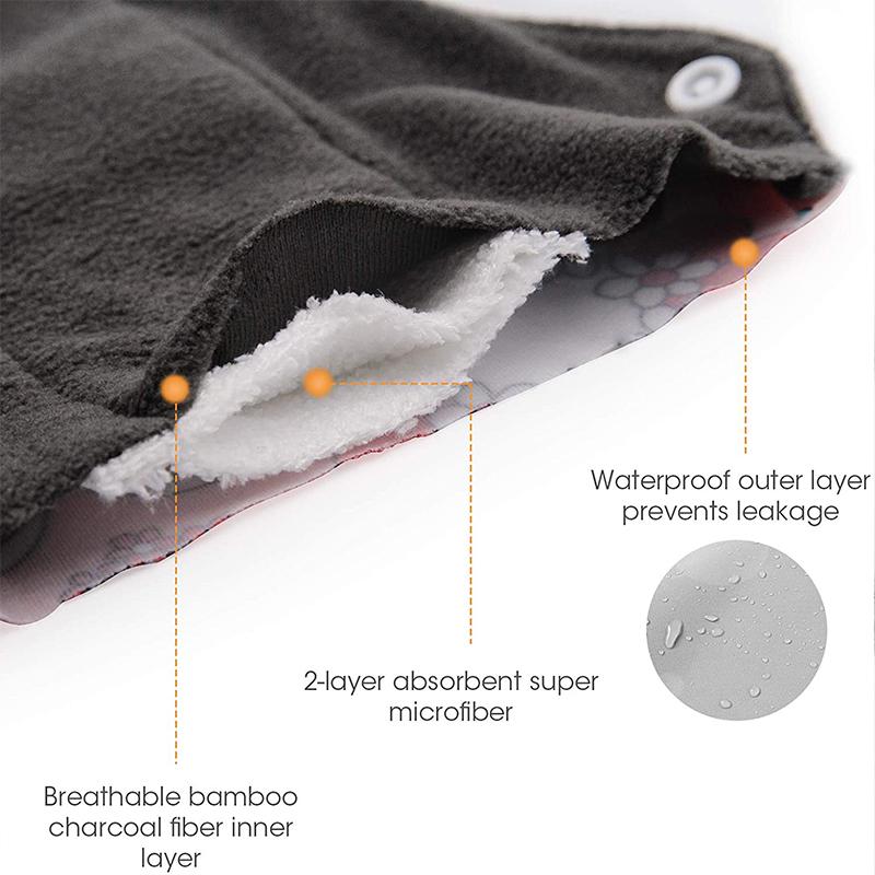 Reusable Bamboo Charcoal Pads - Eco-Friendly & Super Absorbent (Random Color, 4 Years Use)