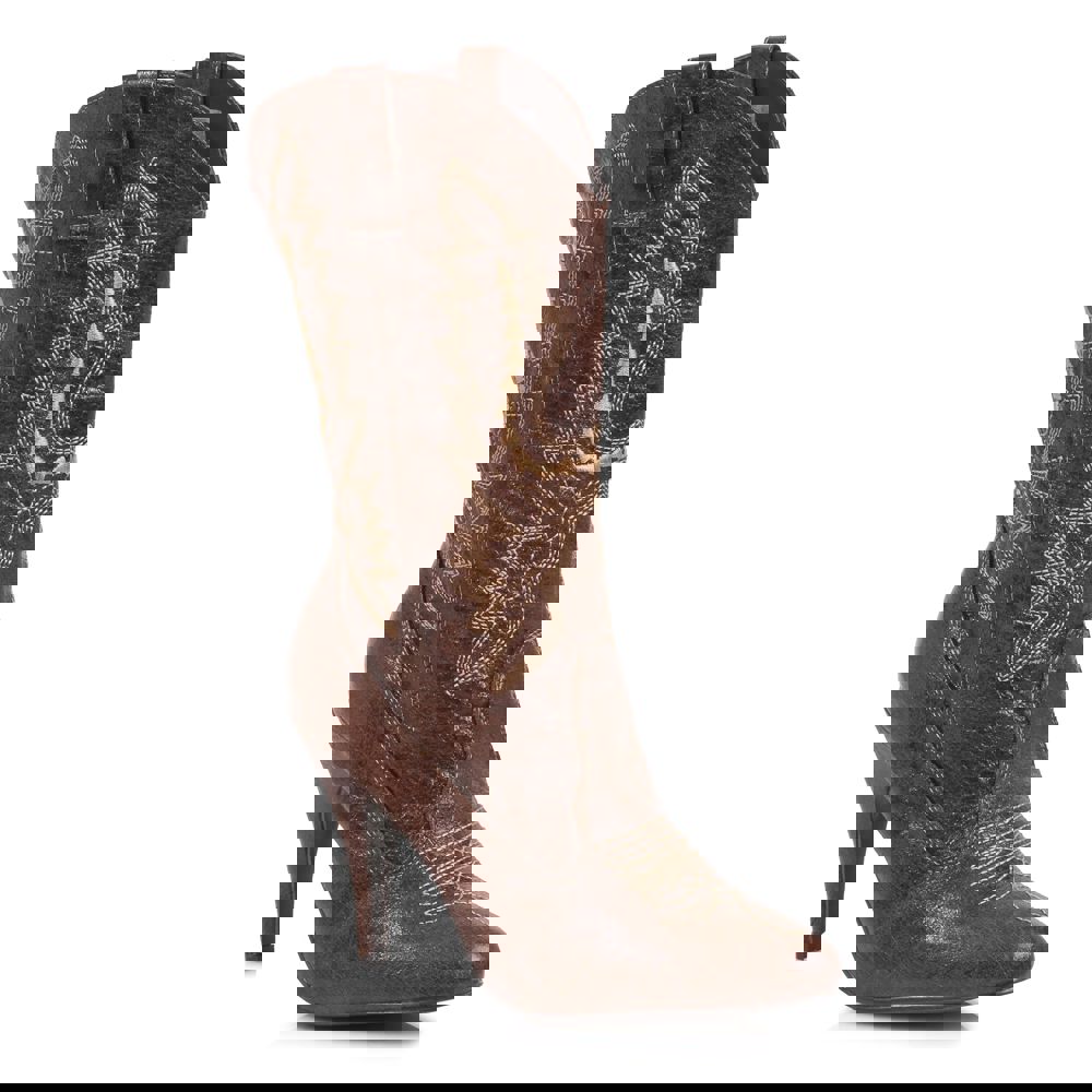High Heel Ankle Cowgirl Boot